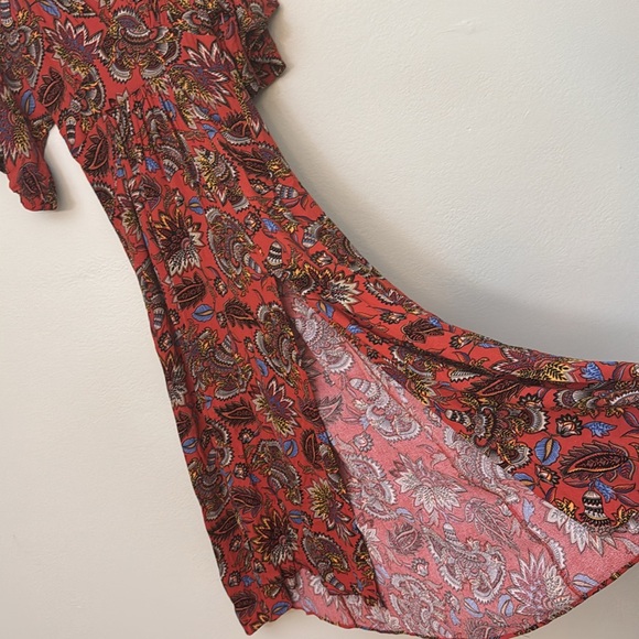 Free people size 10 kimono dress floral paisley - Picture 9 of 13